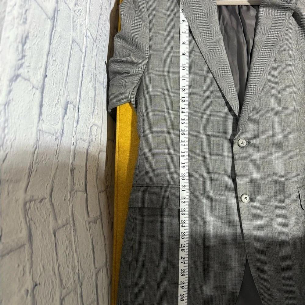 Men’s Y2K Lauren Ralph Lauren Black & White Houndstooth Blazer, Size 42L